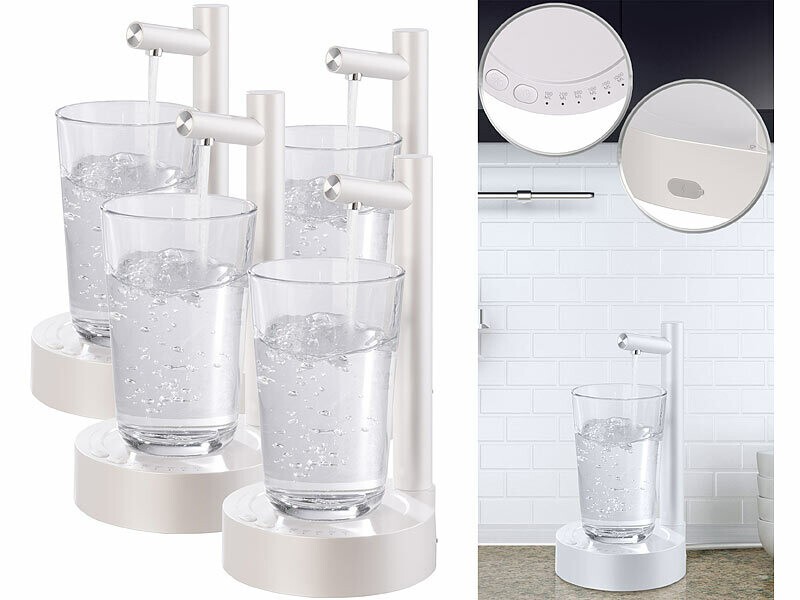 4 distributeurs d'eau blancs Rosenstein & à batterie rechargeable