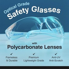Wraparound Safety Glasses - ANSI Z87.1, Anti-Scratch, Impact-Resistant
