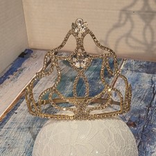 Vintage Rhinestone Tiara Crown Beauty Pageant Drag Queen Pageant POSH