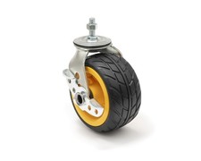 Rock-N-Roller Caster with Brake 6"x3" 2-Pack for R14G  R16RT Multi-Carts