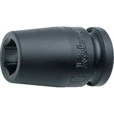 Ko-ken 13400M-17 3/8 Sq. Dr. Socket 17mm 6 point Socket, Black 