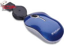 Verbatim Wired Optical Computer Mini USB-A Mouse - Plug Play Corded Small Trav