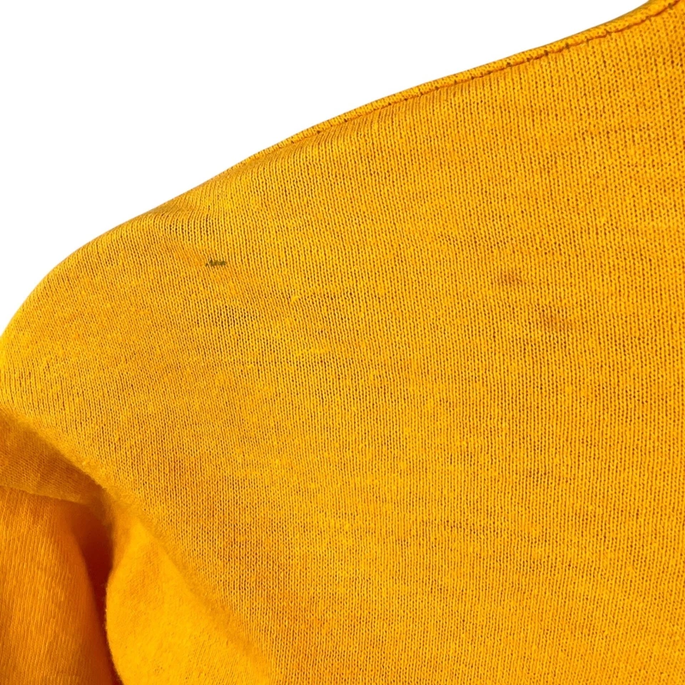 Jerzees Vintage Yellow I Survived The Tram Graphic Tee Shirt Made USA Mens Large - Image 2 of 4