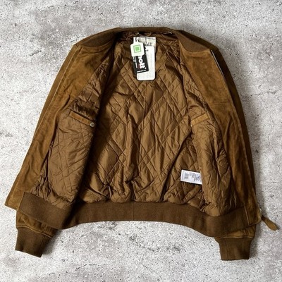 Schott NYC Suede Leather Bomber Jacket Rust Tan Brown - Size L | eBay