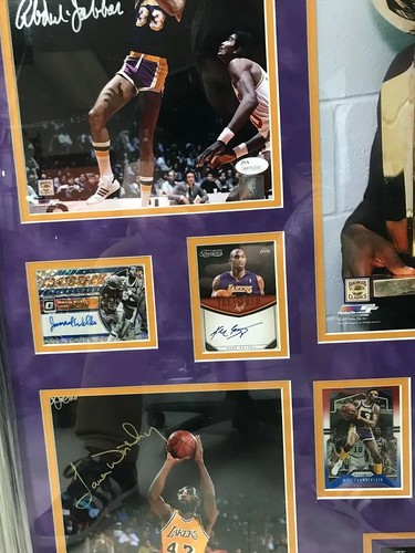 SIGNED Wilt Kobe Shaq Kareem Magic Los Angeles Lakers Legends Beckett PSA COA - Picture 4 of 17