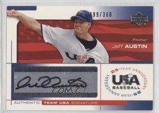 2004 USA Baseball 25-Year Anniversary Signatures Black Ink Jeff Austin Auto 9uz