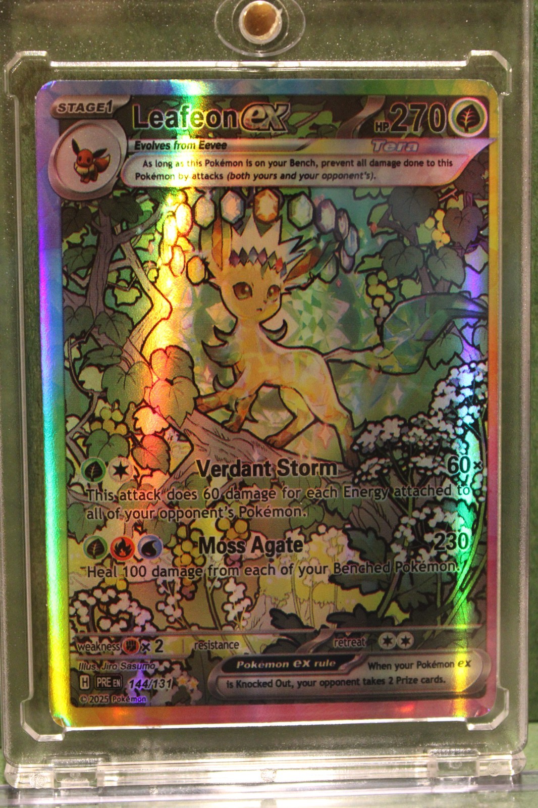 Pokemon TCG Prismatic Evolutions #144/131 Leafeon ex Special Illustration Rare