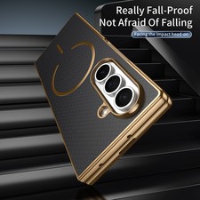 1x Foldable Magnetic Protective Case with Lens Guard for Samsung Galaxy Z Fold 7