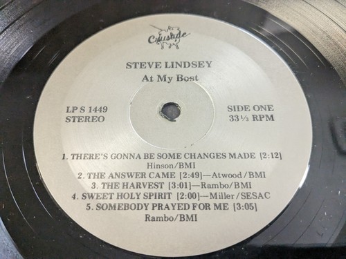Steve Lindsey - At My Best LP Gospel Country Crusade Platte - Bild 4 von 7