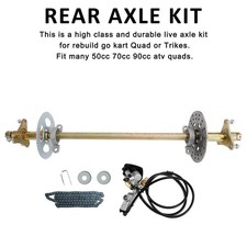 29" ATV Quad Go Kart Rear Live Axle Kit Sprocket Brake Wheel Hub Brake Assembly