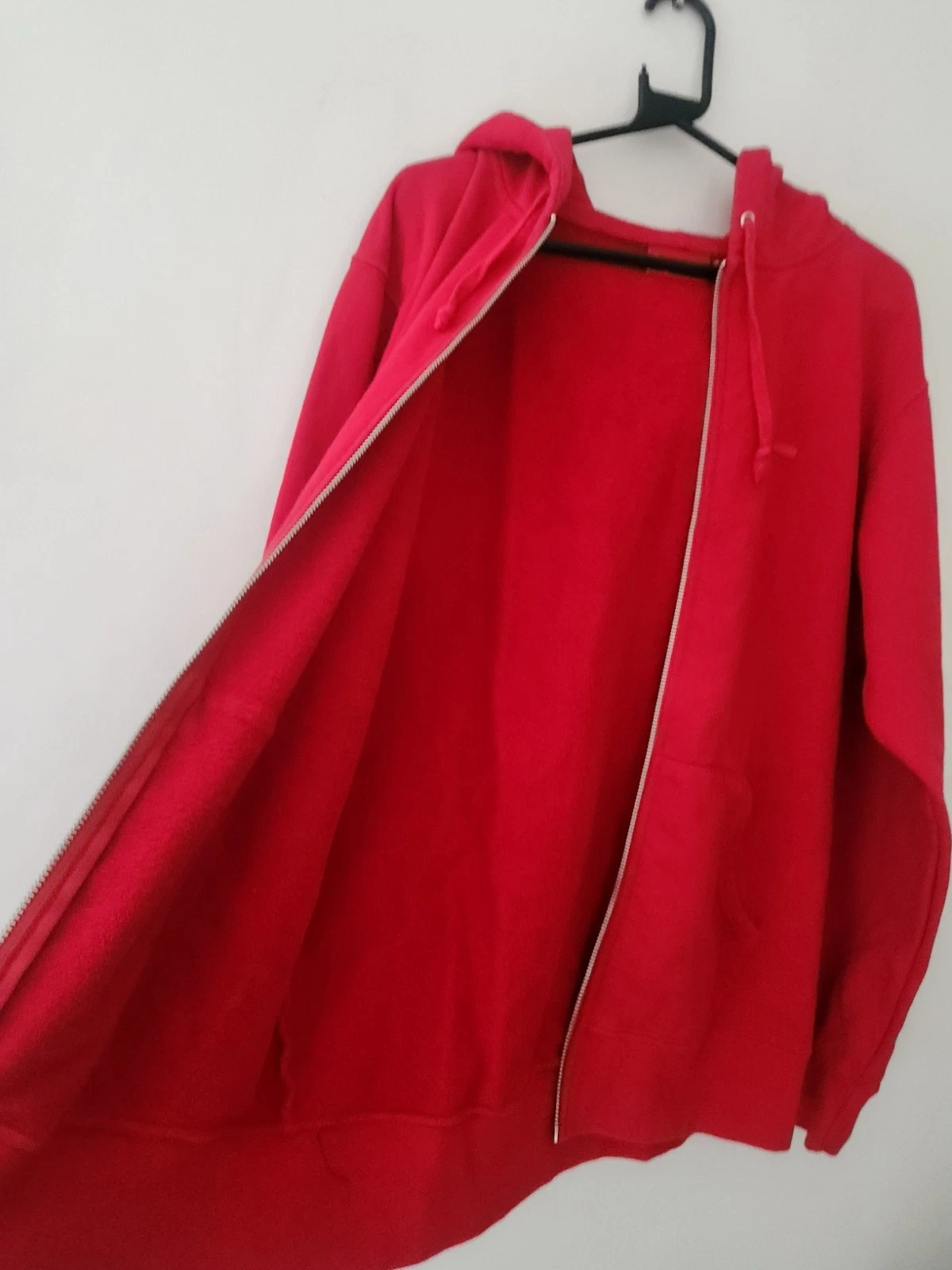 Felpa con cappuccio SS17 Supreme Small Box logo zip rossa L grande tono