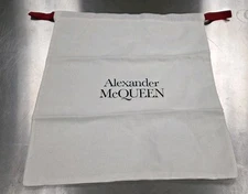 Alexander McQueen Drawstring Dust Bag Purse Handbag Shoes Storage 14" x 16.5"
