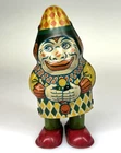 READ!  Vtg 1930's J Chein Walking Clown Troll Gnome Tin Wind up Circus Toy RARE