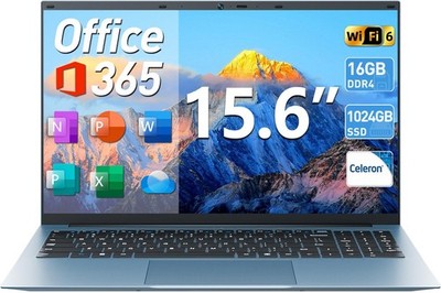 NEW SGIN 15.6'' Laptop Intel N5100 16GB RAM 1TB SSD Win11 Pro HDMI Office 365