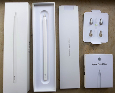Apple Pencil 2. Generation Eingabestift Weiß MU8F2ZM/A inkl. Tips