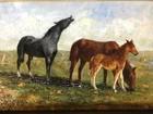 VISKI János (1891-1987)Atrib Hungarian painter - Oil on wood - Horses.