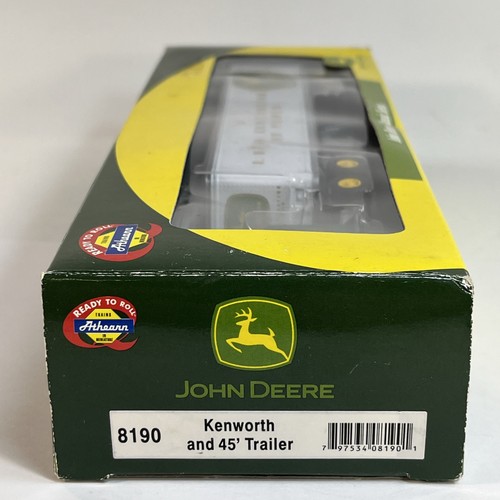 Scala HO Athearn John Deere Kenworth semitrattore 45 rimorchio 8190 NUOVO scatola aperta - Foto 4 di 6