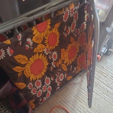 Vintage 1970’s Sun Bed Lounger Retro Floral Pattern Garden Camping Summer