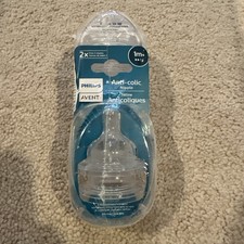 4 Phillips Avent Anti-Colic Flow 2 Nipple 1m -Brand New 2 Packs