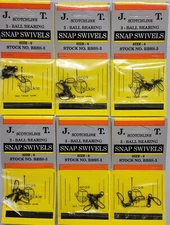 Black Ball Bearing Snap Swivels size 0, 6 packs, 3 in each pack, total 18
