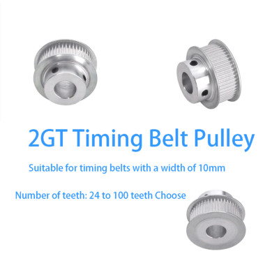GT2 10mm Timing Belt Pulley 24 Tooth - 100 Tooth BF-type for CNC / Step Motor