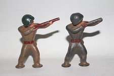 BARCLAY Vintage Lead Figure, B245  947 Soldier Marksman, Podfoot Lot of 2 