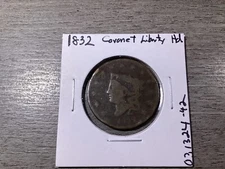 1832 Coronet Liberty Large Cent 193 Year Old US Coin 031324 42i