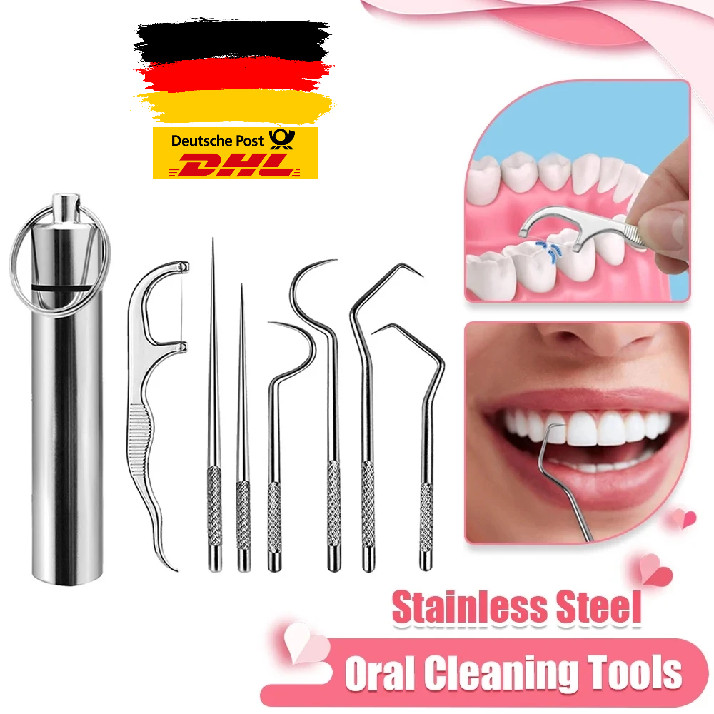 Edelstahl Hand Zahnstocher Artefakt Zahn häkel set Zahn pflück werkzeug Zahnstop