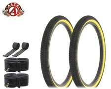 Alta High Performance BMX BICYCLE Infection TIRE 20" x 1.75" BLACK/GUM 6PC SET