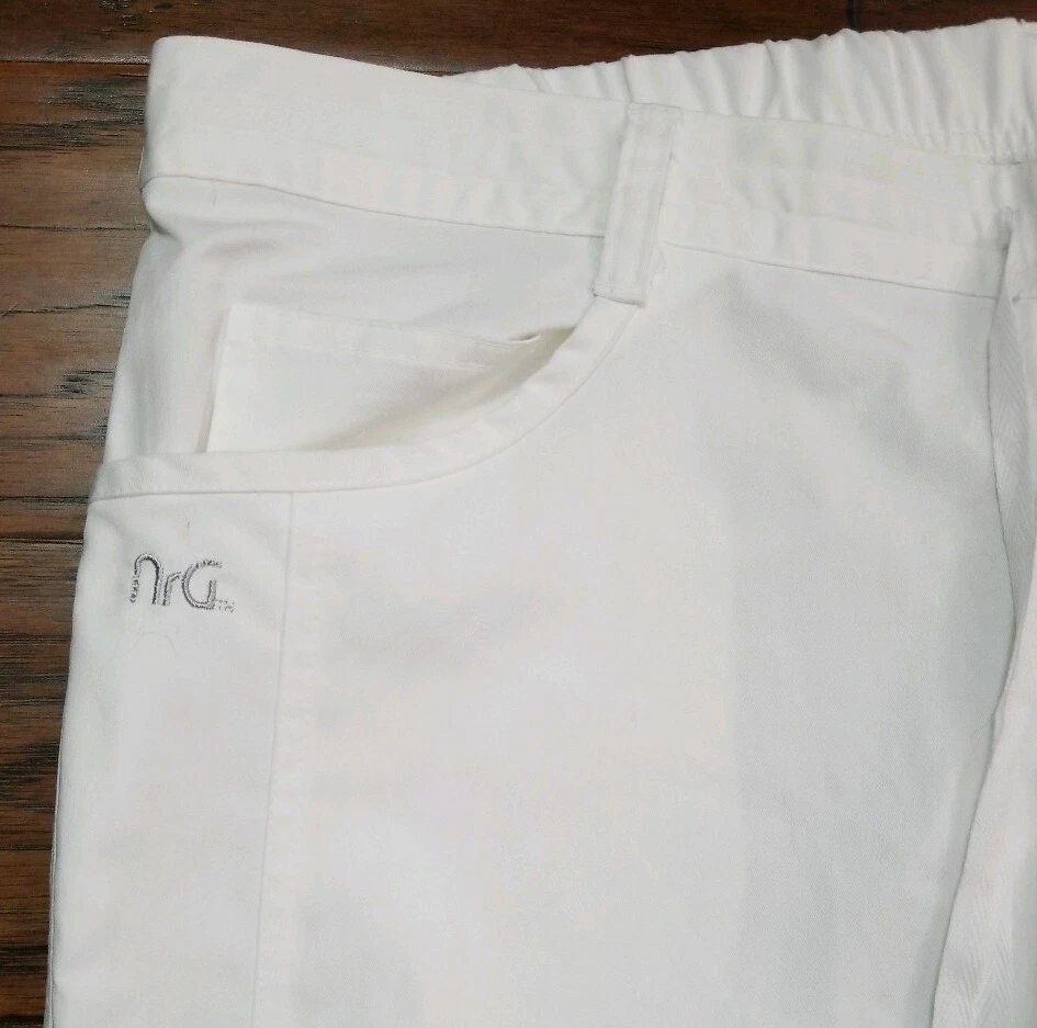 Новый с Ярлыками женская NrG на Barco эластичной униформы белые брюки размер: XL внутренний шов: 31 (w32) - Изображение 2 из 4