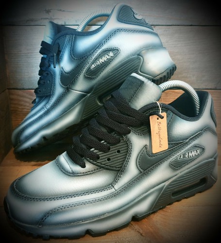 Nike Max 90/Pintado Personalizado Air/Negro/Blanco/Ultra/Essential/id/Force  1/Huarache | eBay