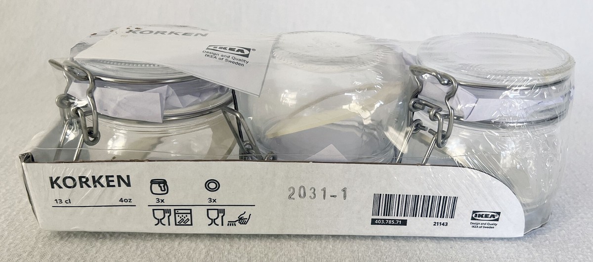 Ikea KORKEN Set of 3 Glass 2-3/4