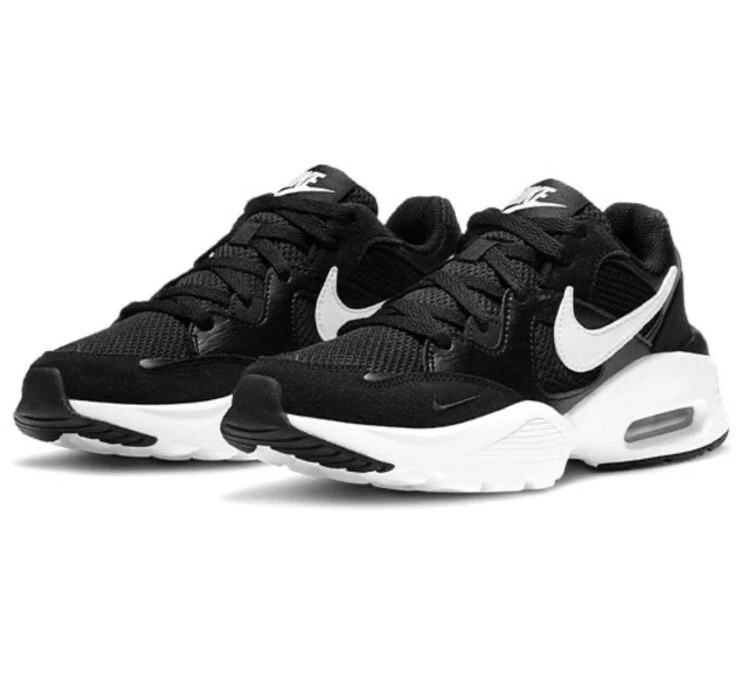 Women Nike Air Max Fusion Athletic Training Sneaker Shoes Black White CJ1671 003
