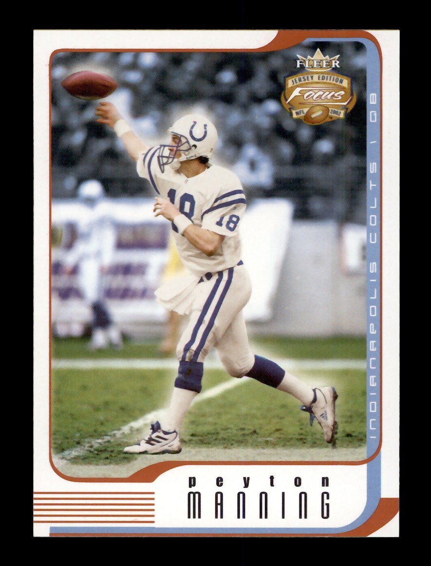 2002 FLEER FOCUS JERSEY EDITION #60 PEYTON MANNING INDIANAPOLIS COLTS HOF