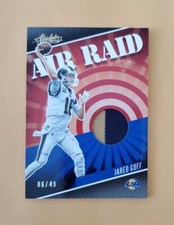 2020 Absolute Air Raid Materials Prime /49 Jared Goff #4 Jersey 2 Color Patch SP