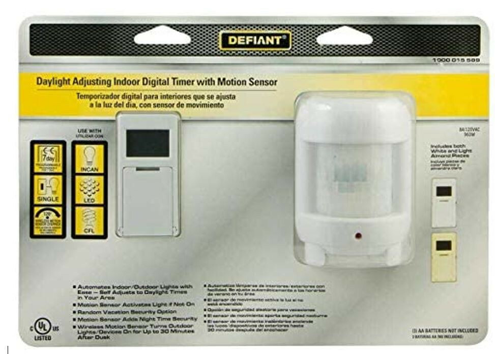 Defiant Remote Control Electrical Timer 3 pack of NEW Defiant Daylight Adjusting Indoor Digital Timer with ...