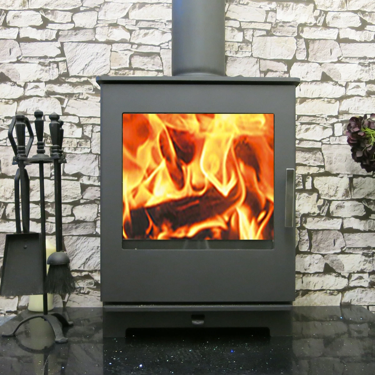 Neo 5kw Wood Burning Multi fuel, European Wood Burner log fire Modern Stoves  | eBay