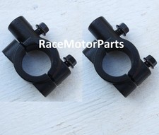 Universal Black Motorcycle Handlebar Mirror Mount 8mm 7/8" Aluminum Clamp
