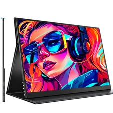 OLED Portable Monitor 16" 3K UHD 120Hz Display HDMI USB C Travel Monitor Screen