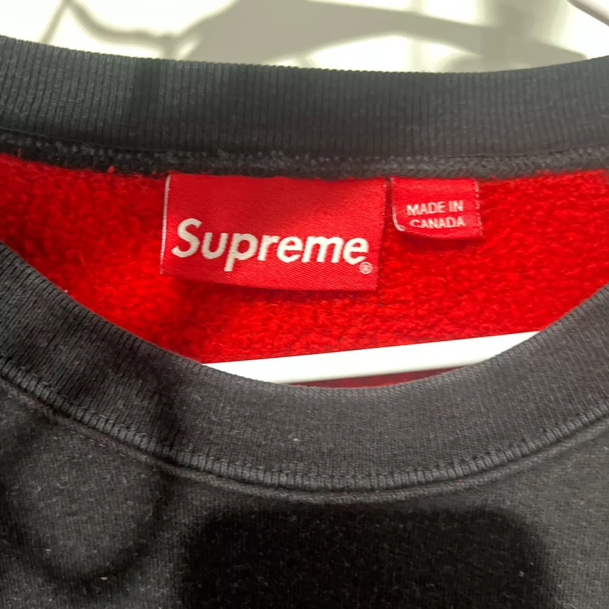 Supreme Mini Box Logo Contrast Crewneck Sweatshirt Black Size L