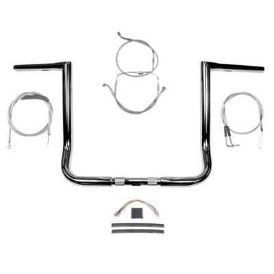 1 1/4'' Chrome 14'' Twin Peaks Handlebar Kit 2007 Harley Electra Street Glide