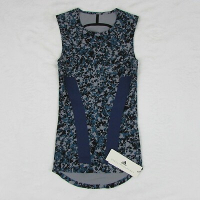 Adidas Stella McCartney Alphaskin Tank Top Grey Blue EA2136 - Main Image