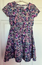 Jaclyn Smith Girls S 6 Dress Multicolored Abstract Floral 6X Spencer