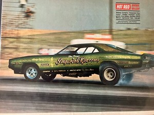 1968 Dodge Charger Imperial Kustoms Super Chief Hot Rod NHRA Funny car print