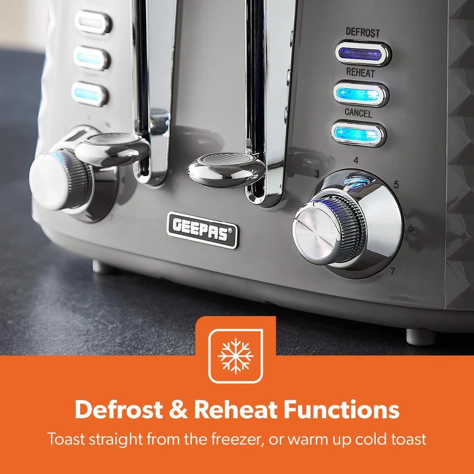 GEEPAS Digital 20L Microwave, Argyle Colletion 1.7L Kettle & 4 Slice Toaster Set - Image 3 of 4