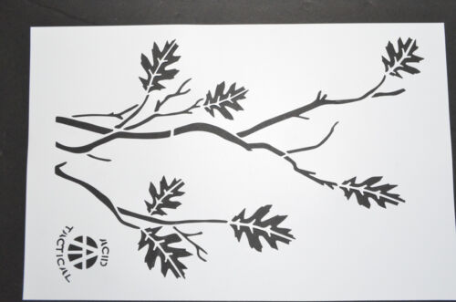 2 Pack! Vinyl Airbrush Camo Stencils 14" 10 Mil - OAK - LEAFY OAK Camouflage - Picture 3 of 6