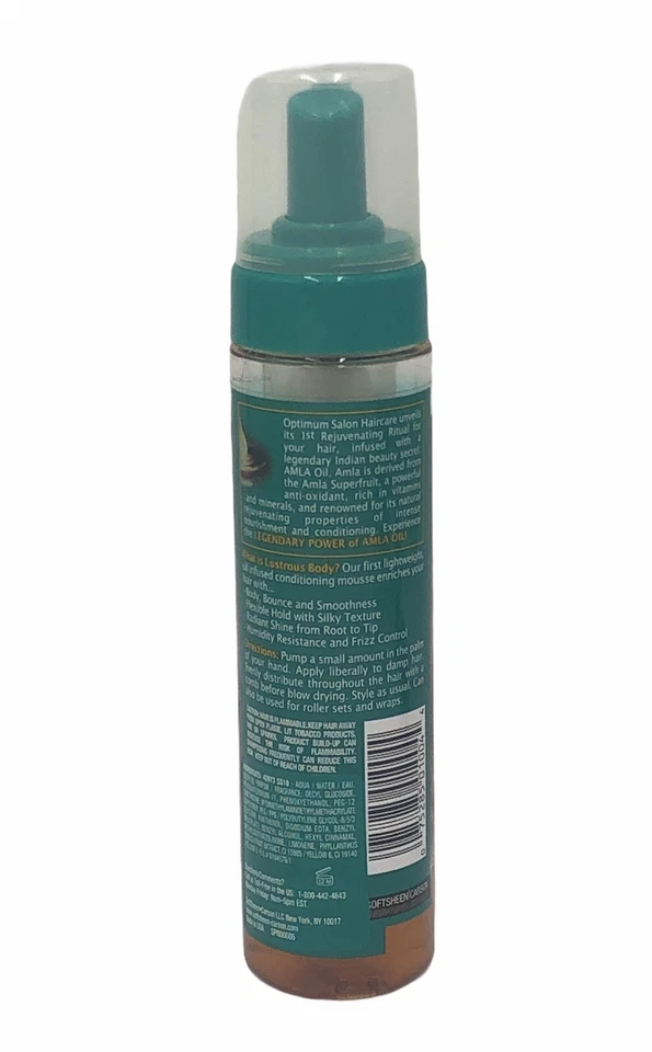 Pacote com 2 mousse SoftSheen Amla óleo infundido estilo sopro seco 8,3 oz suporte leve RARO - Imagem 4 de 4