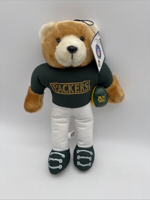 NWT Green Bay Packers Stuffed Bear Good Stuff Plush 1996