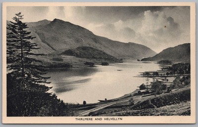 THIRLMERE & Helvellyn Lake District Cumbria Postkarte von GP Abraham