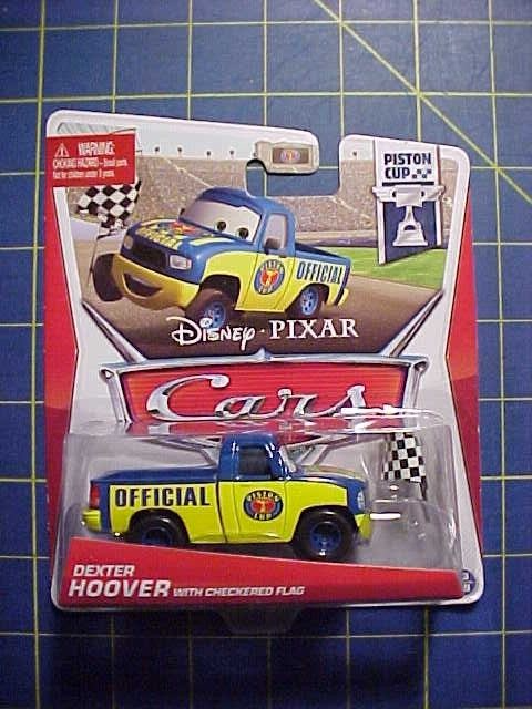 DISNEY PIXAR CARS PISTON CUP 13/18 DEXTER HOOVER WITH CHECKERED